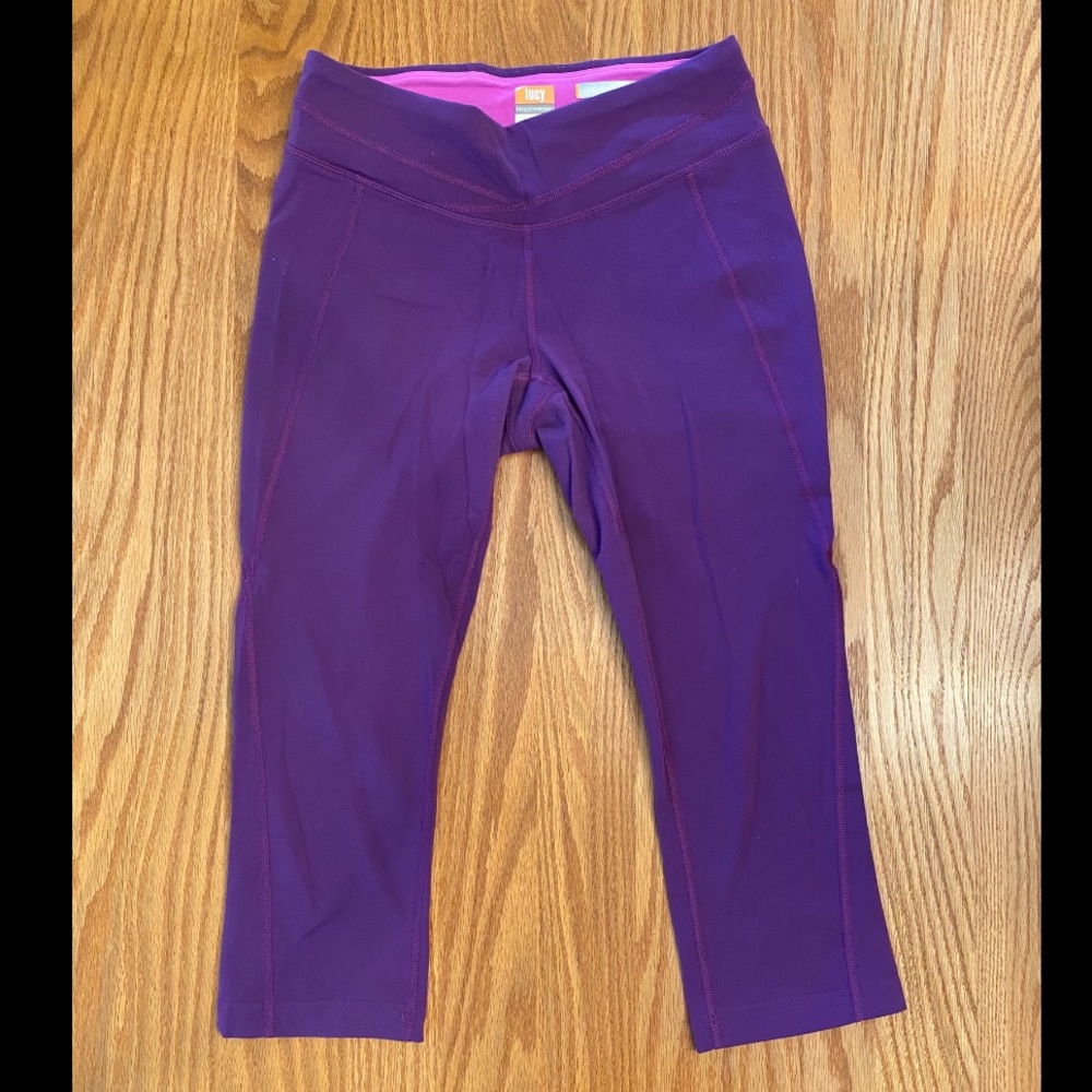 Lucy Powermax: Hatha Collection Purple/Pink Capri